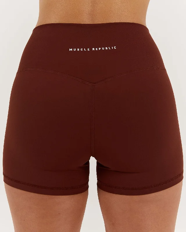 LUXE MINI SHORTS - CHOCOLATE