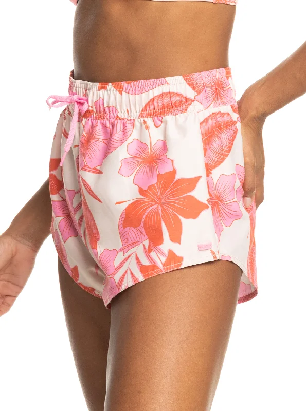 New Fashion Board Shorts - Pale Dogwood Lhibiscus