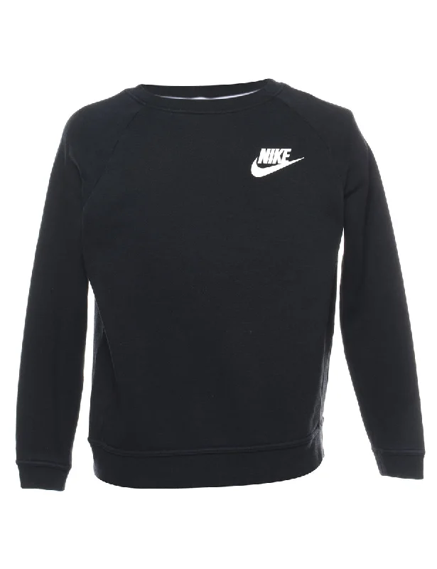 Nike Black & White Plain Sweatshirt - S