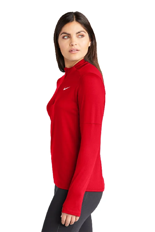 Nike Womens Element Dri-Fit Moisture Wicking 1/4 Zip Sweatshirt - Scarlet Red