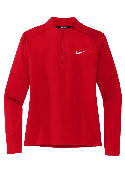 Nike Womens Element Dri-Fit Moisture Wicking 1/4 Zip Sweatshirt - Scarlet Red