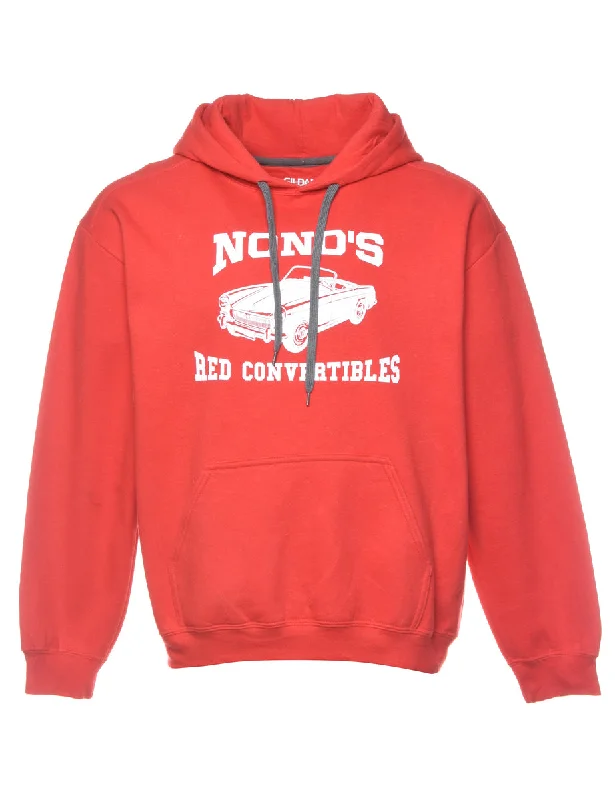 Nonno's Red Convertibles Printed Hoodie - L