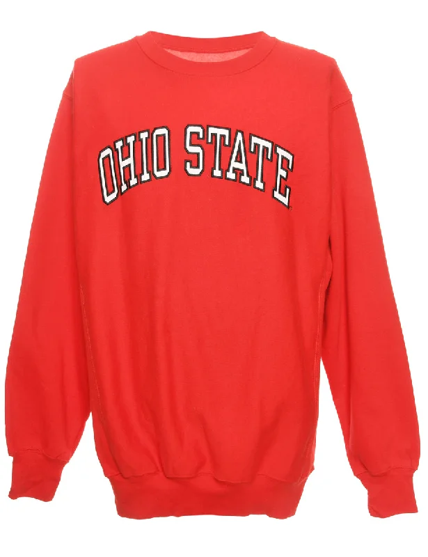 Ohio State Printed Red Sweatshirt - XL