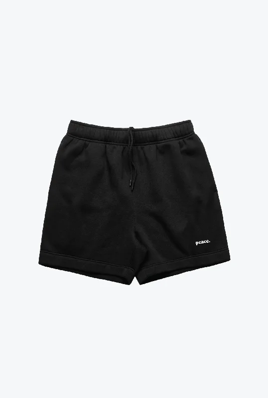 Peace Basics Heavyweight Fleece Shorts - Black