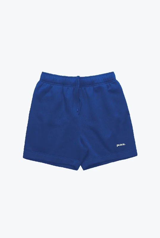 Peace Basics Heavyweight Fleece Shorts - Strong Blue