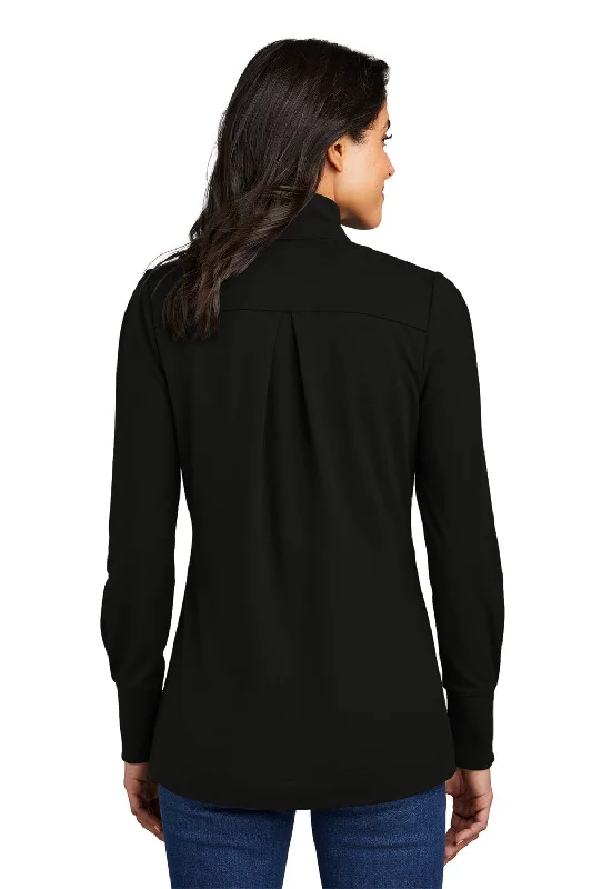 Port Authority Womens Fairway 1/4 Zip Sweatshirt - Deep Black