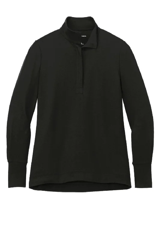 Port Authority Womens Fairway 1/4 Zip Sweatshirt - Deep Black