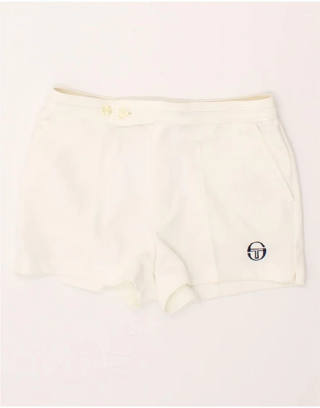 SERGIO TACCHINI Womens Hot Pants IT 46 Large W30  White Polyester