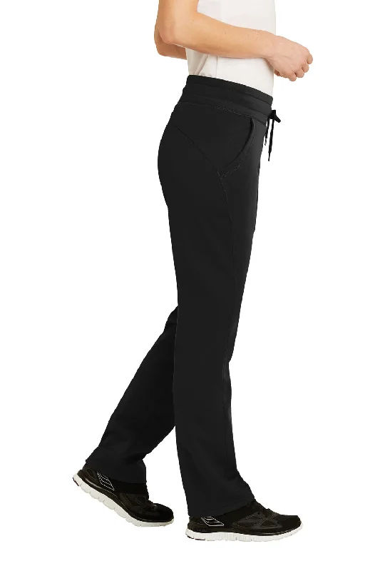 Sport-Tek Womens Sport Wick Moisture Wicking Fleece Sweatpants w/ Pockets - Black - Closeout