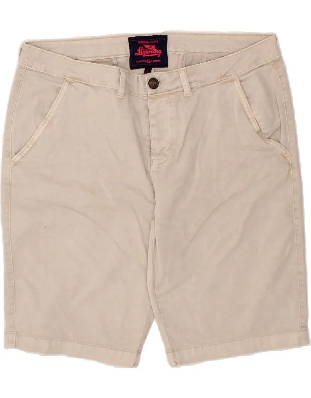 SUPERDRY Womens Chino Shorts Large W34 Beige Cotton