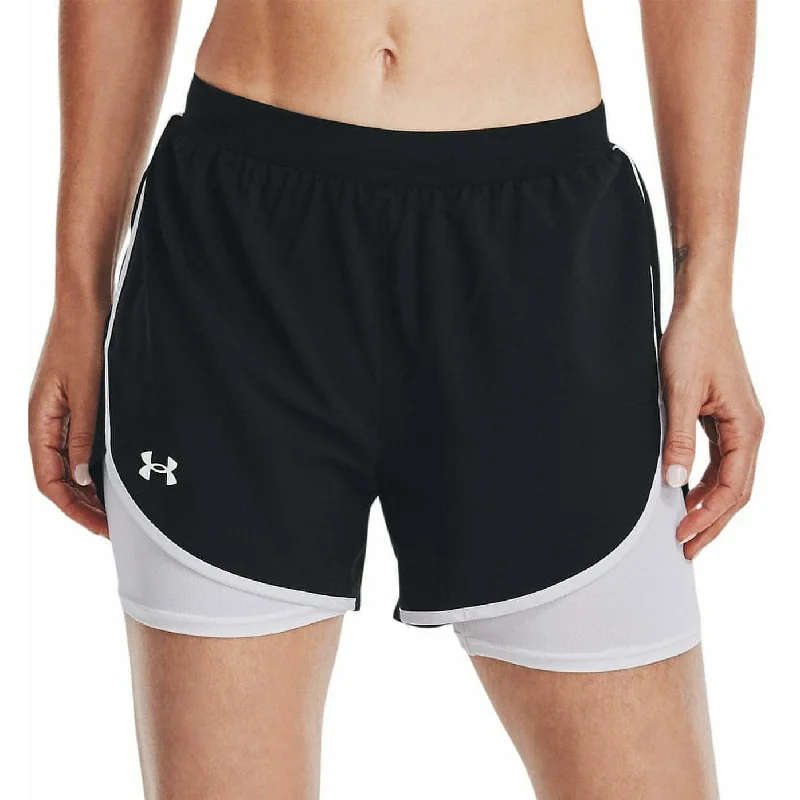 Under Armour Fly By Elite 2 In 1 Womens Running Shorts - Black