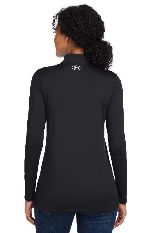 Under Armour Womens Team Tech Moisture Wicking 1/4 Zip Sweatshirt - Black