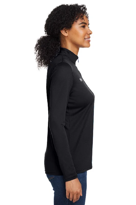 Under Armour Womens Team Tech Moisture Wicking 1/4 Zip Sweatshirt - Black