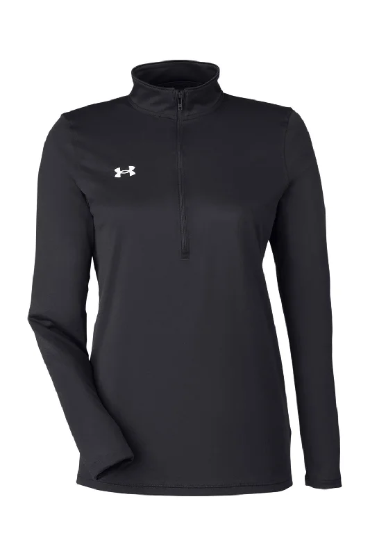 Under Armour Womens Team Tech Moisture Wicking 1/4 Zip Sweatshirt - Black