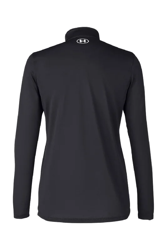 Under Armour Womens Team Tech Moisture Wicking 1/4 Zip Sweatshirt - Black