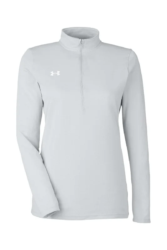 Under Armour Womens Team Tech Moisture Wicking 1/4 Zip Sweatshirt - Mod Grey