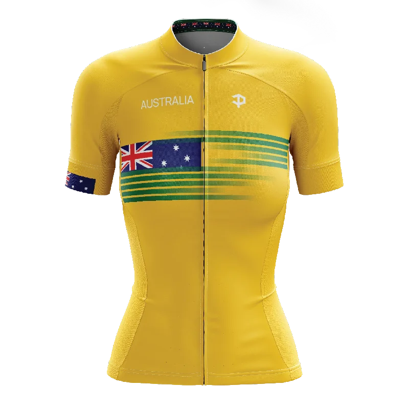 Personalized Australia Short Sleeve Cycling Jersey For Women