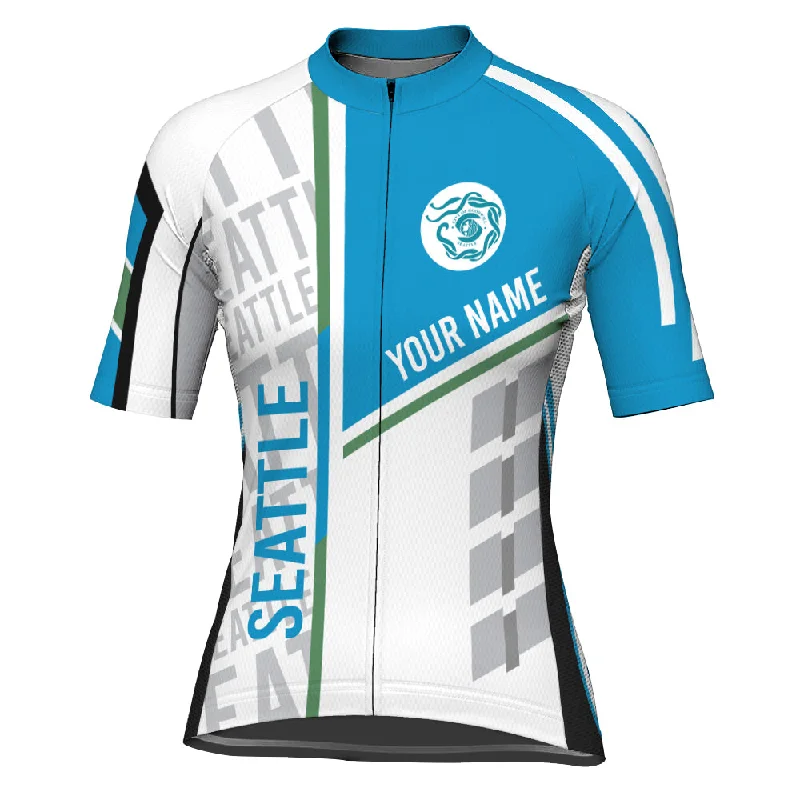 Customized Seatle Short Sleeve Cycling Jersey for Women