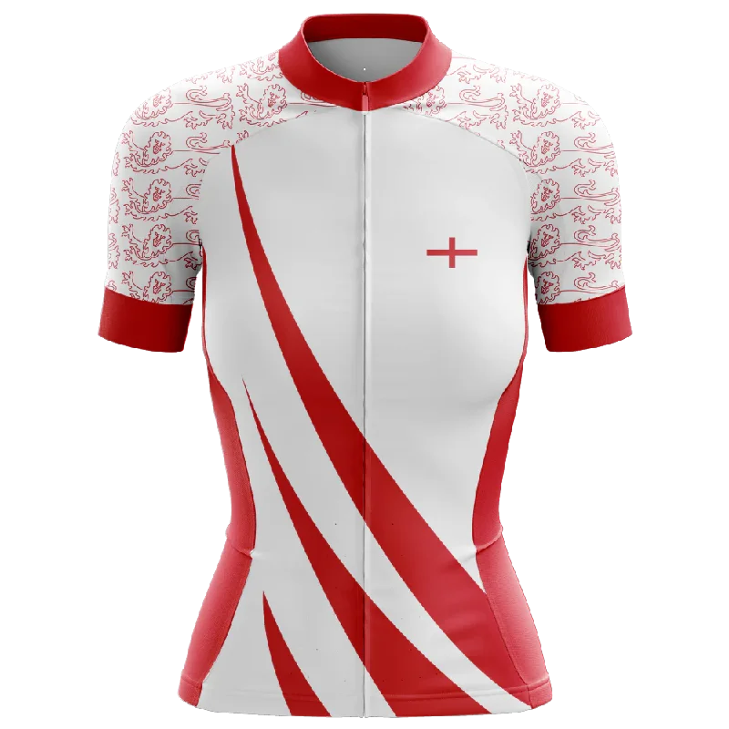 Personalized England Short Sleeve Cycling Jersey for Women