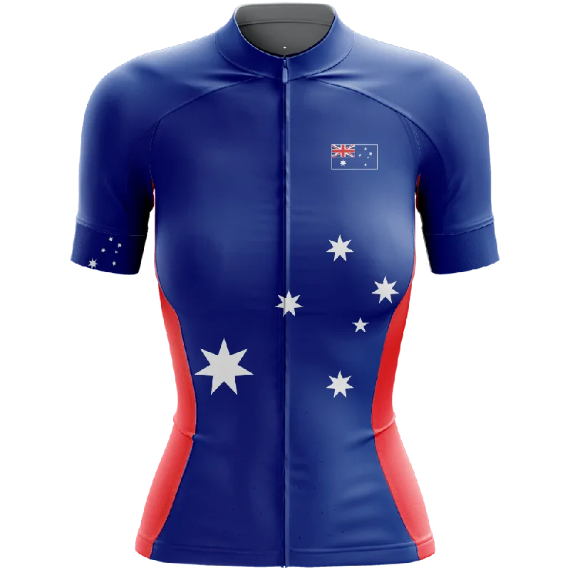 Personalized Australia Short Sleeve Cycling Jersey For Women