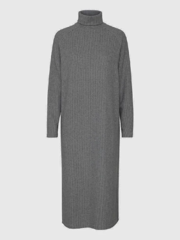 B Young ByUnni Dress Dark Grey Melange