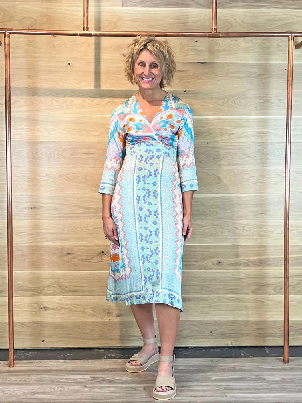 Charlotte Sparre Square Dress Springtime Light Blue