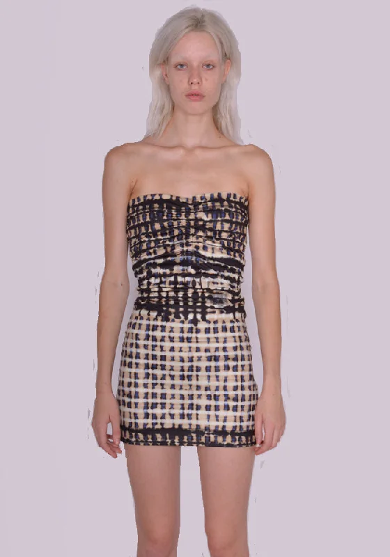KNWLS FW23-SD0INKP SKINN DRESS INK PLAID