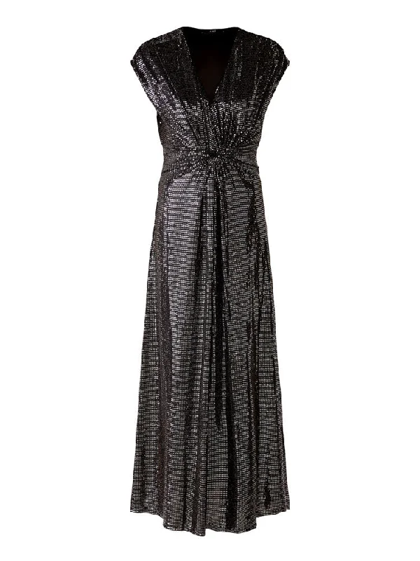Oui Metallic Knot Dress Black