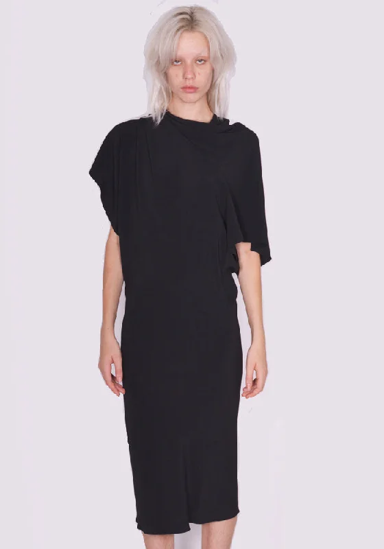 RICK OWENS WOMEN RP02C1553 CC SEB DRESS BLACK