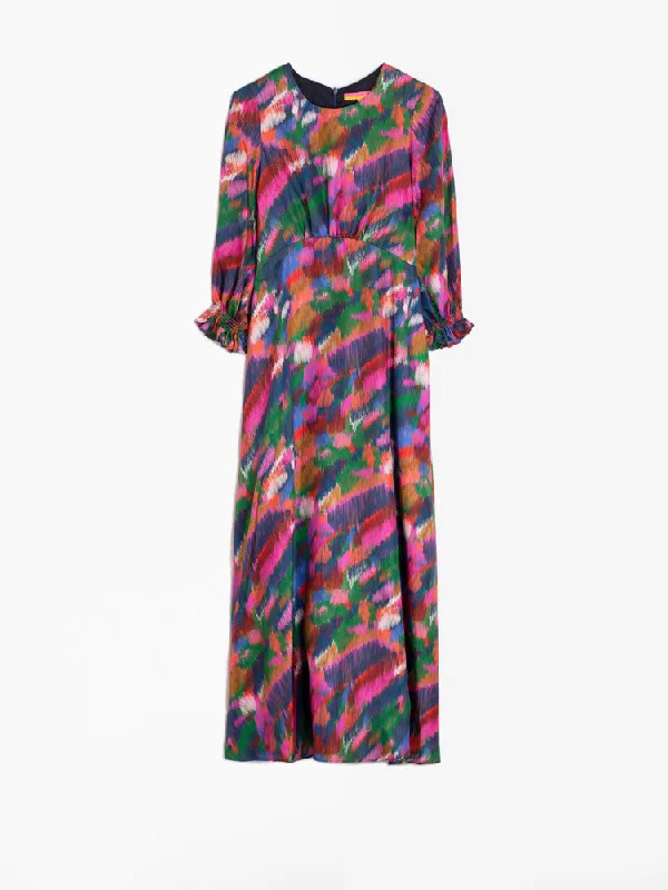 Vilagallo Kara Silk Dress Cervia Print
